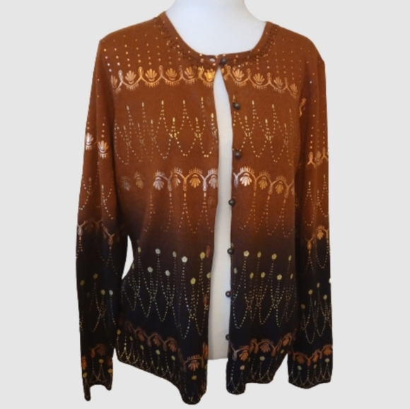 Peck & Peck Sweaters - Peck & Peck Silk Cashmere Cardigan Sweater Women's size Large